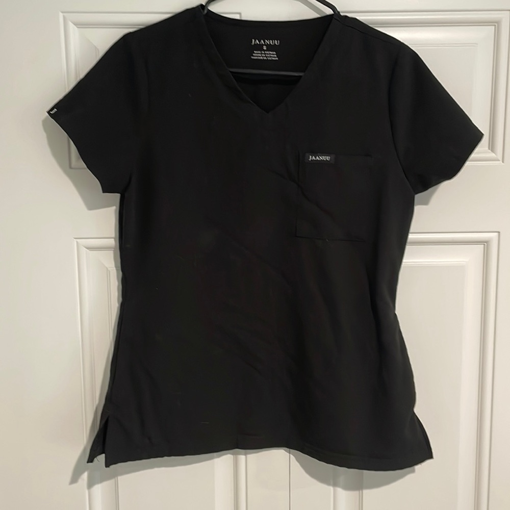 JAANUU Black Scrub Top
